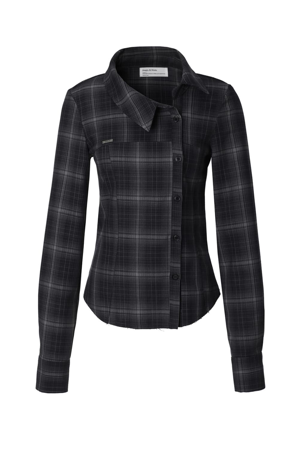 이네기 체크 셔츠 Offset Button Check Shirt 상품이미지1