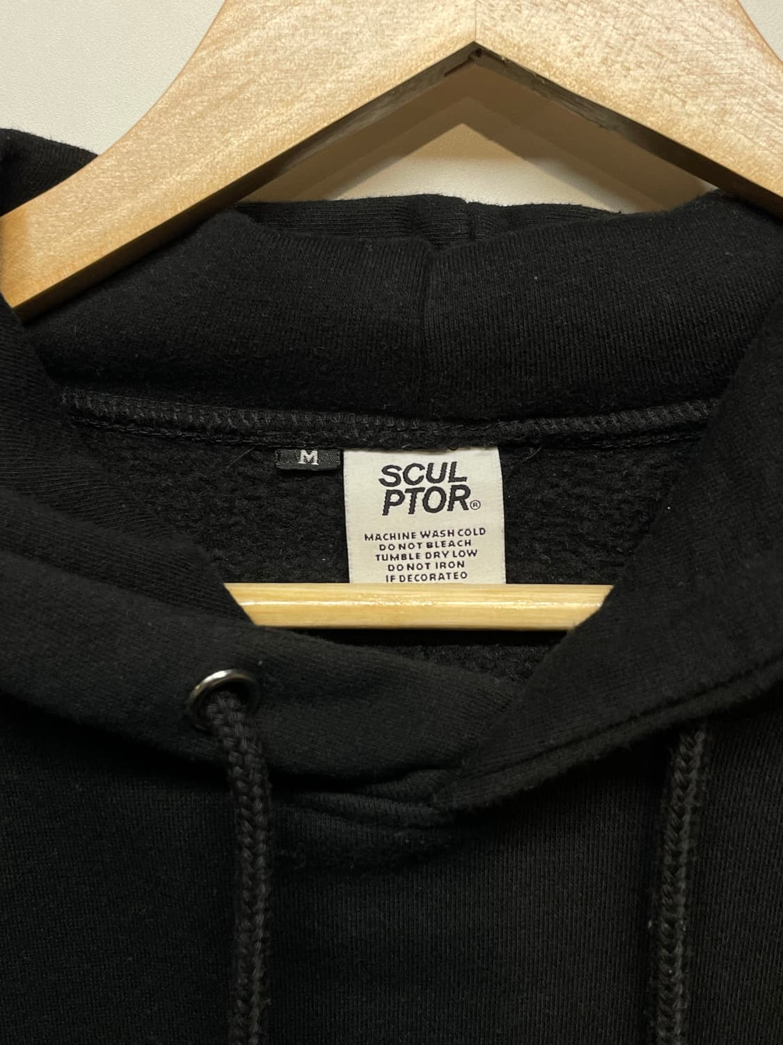 스컬프터 블랙 후드티 상품이미지5