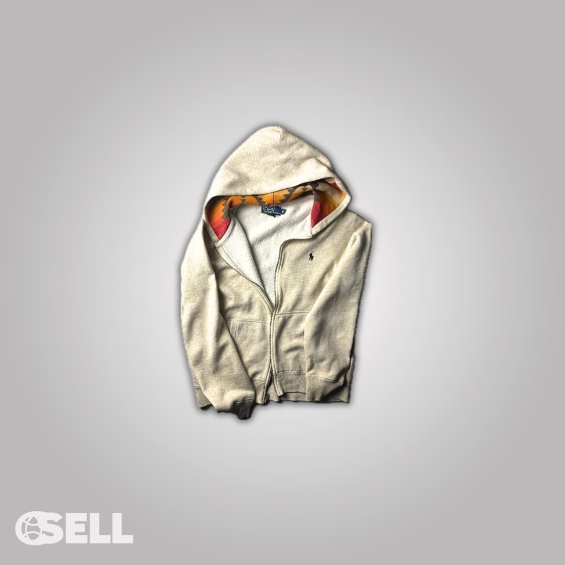 폴로 안감패턴 후드집업 상품이미지1
