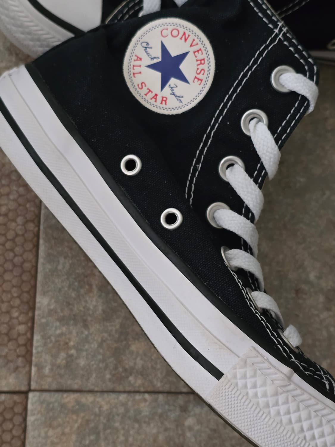 (220)컨버스 척테일러 올스타 하이 검흰  상품이미지5