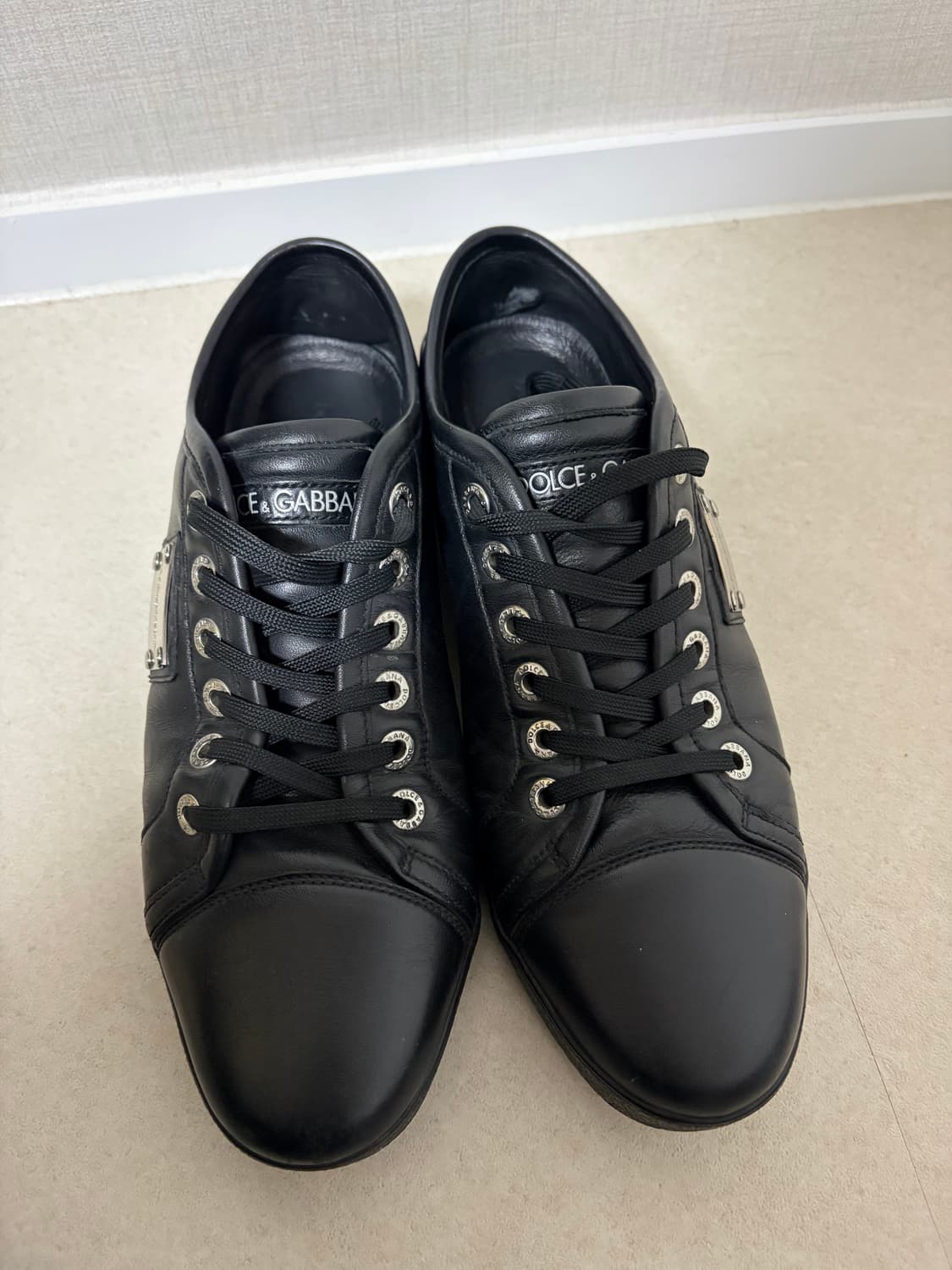 돌체엔가바나 레더 스니커즈 상품이미지2