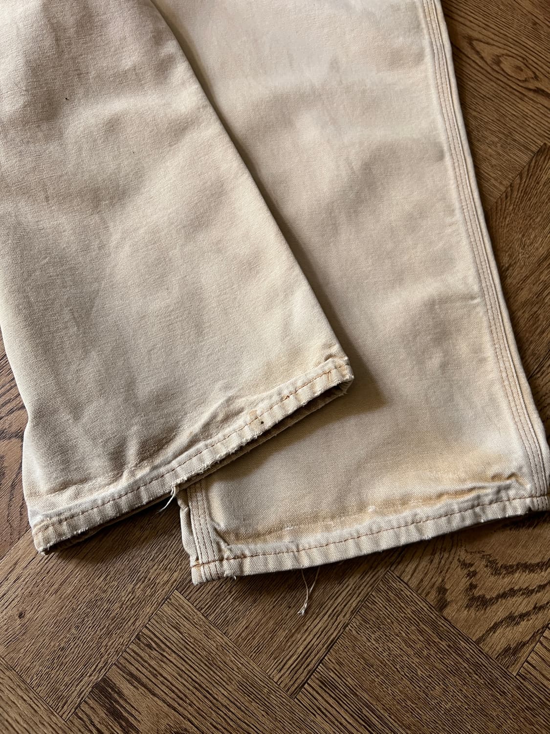 [40]칼하트 USA 빈티지 페이딩 브라운 싱글니 카펜터 워크 팬츠 상품이미지7