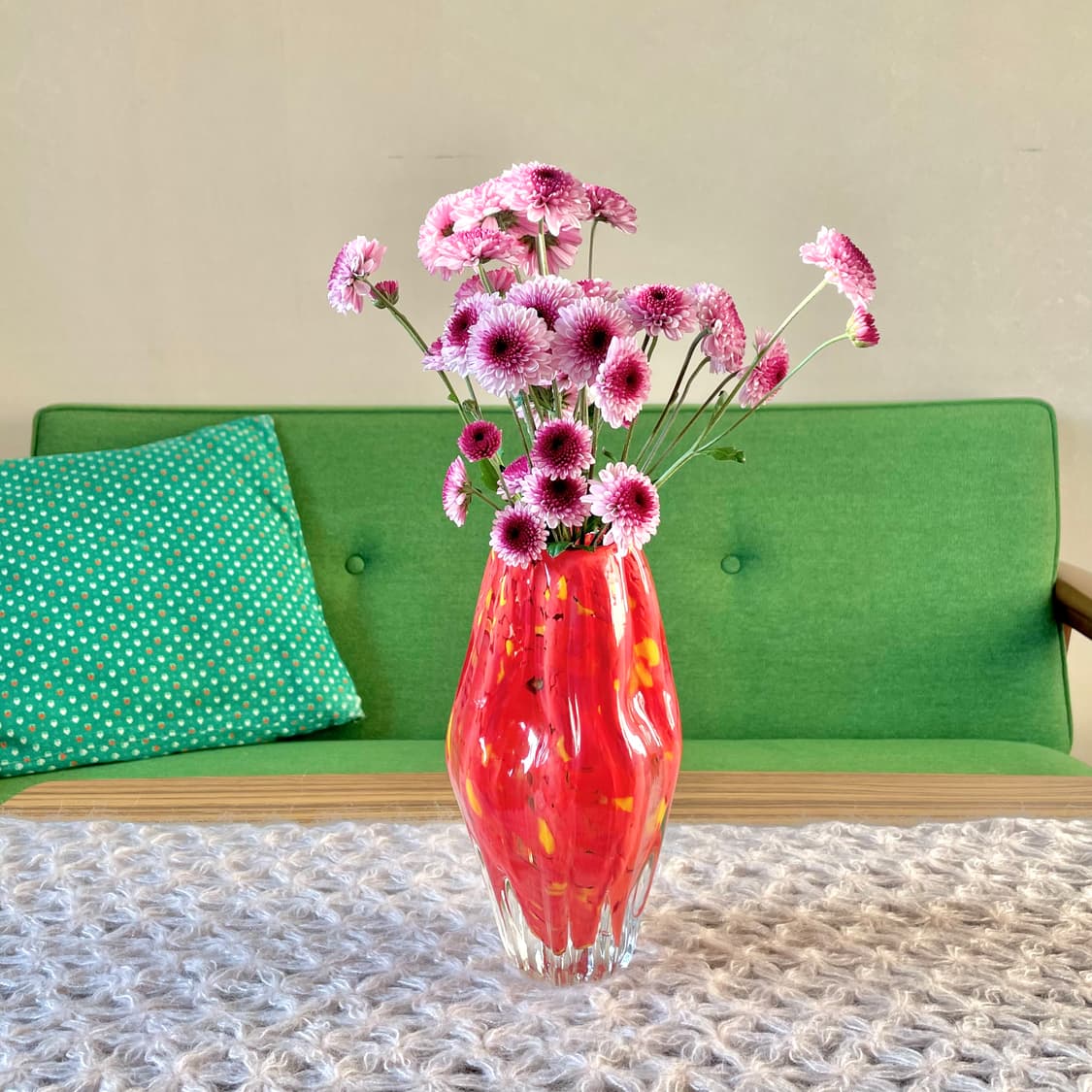 [70’s Vintage] 빈티지 블로운 글라스 유리 화병 상품이미지1