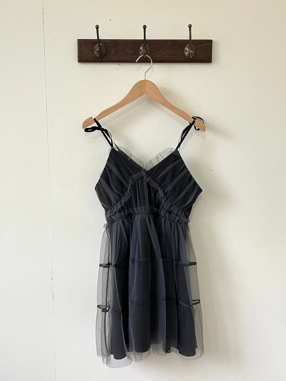 PHILLY 블랙 쉬폰 원피스 상품이미지1