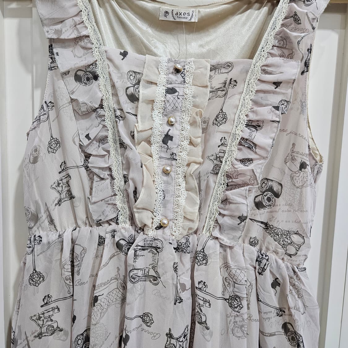 엑시즈팜(axes femme) 빈티지 소잉 프린트 원피스 상품이미지2