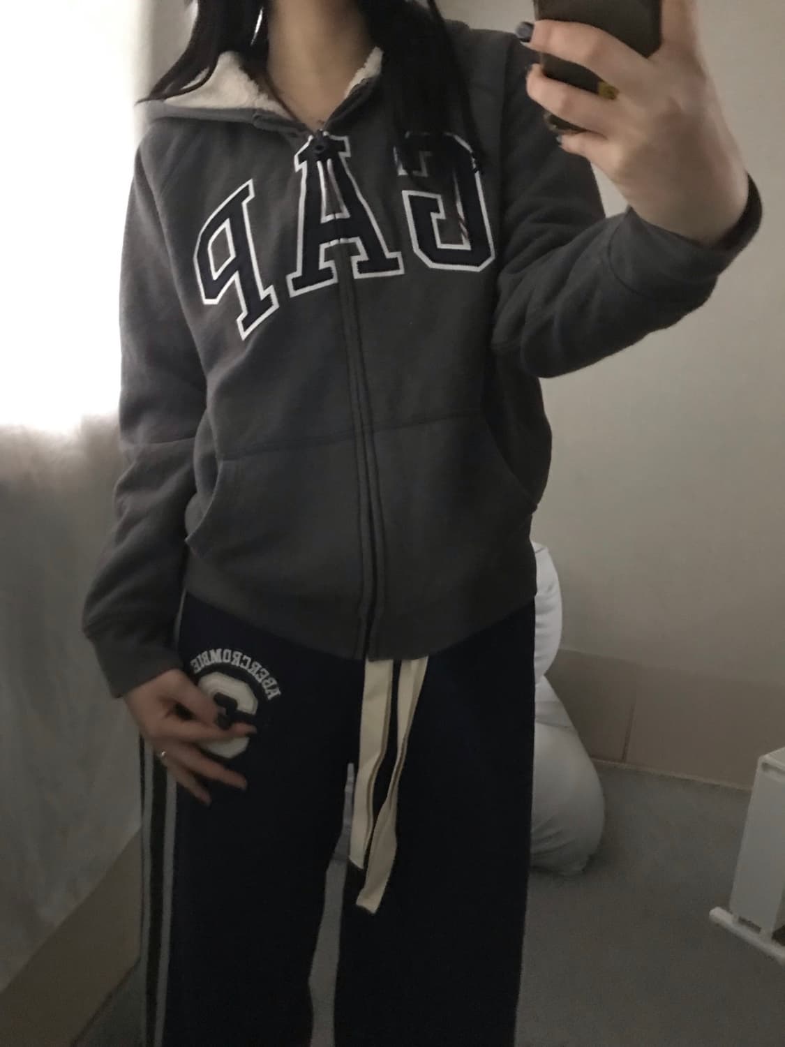 갭 그레이 퍼후드집업 상품이미지5