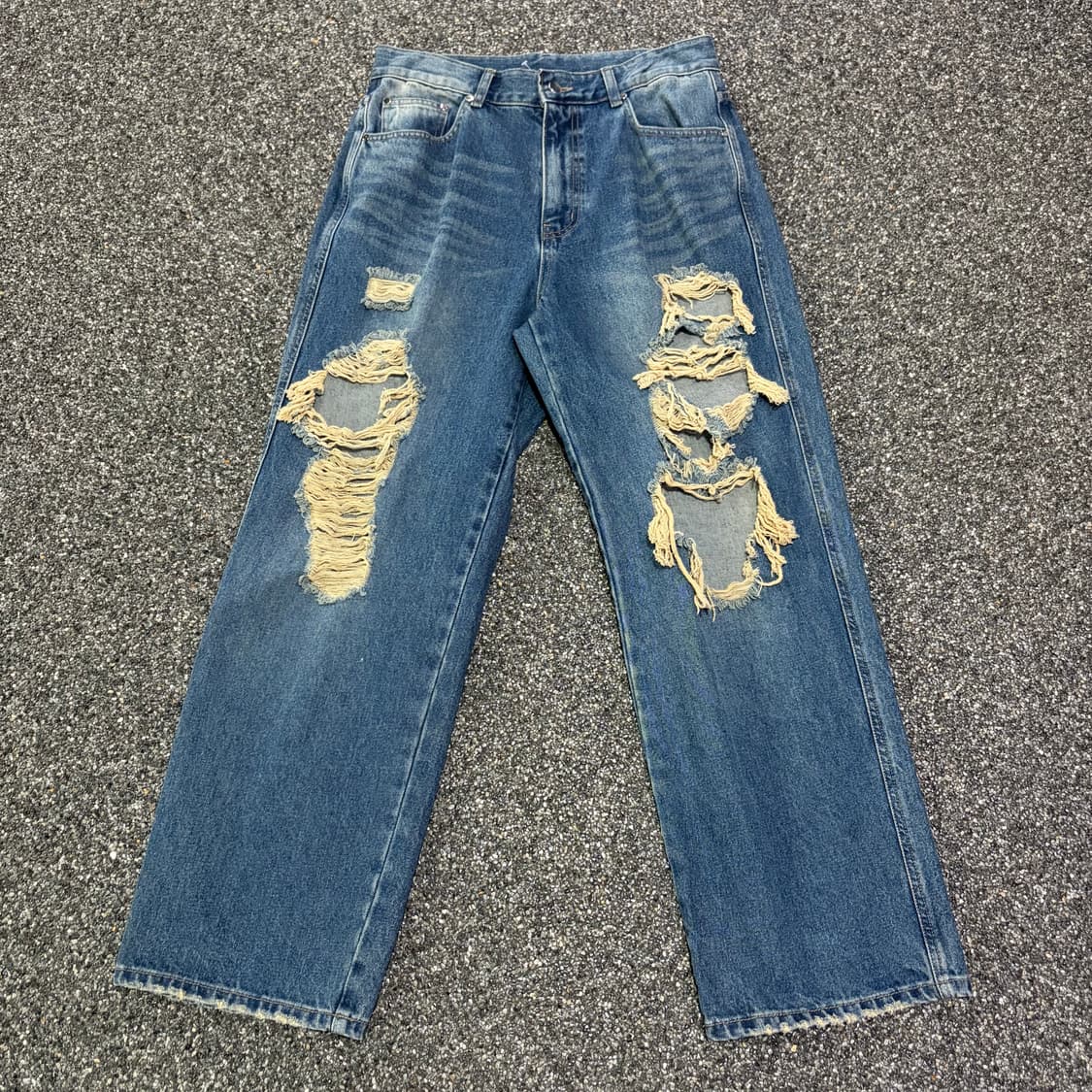 파르티멘토 데미지 와이드 데님 팬츠 B4102 상품이미지3