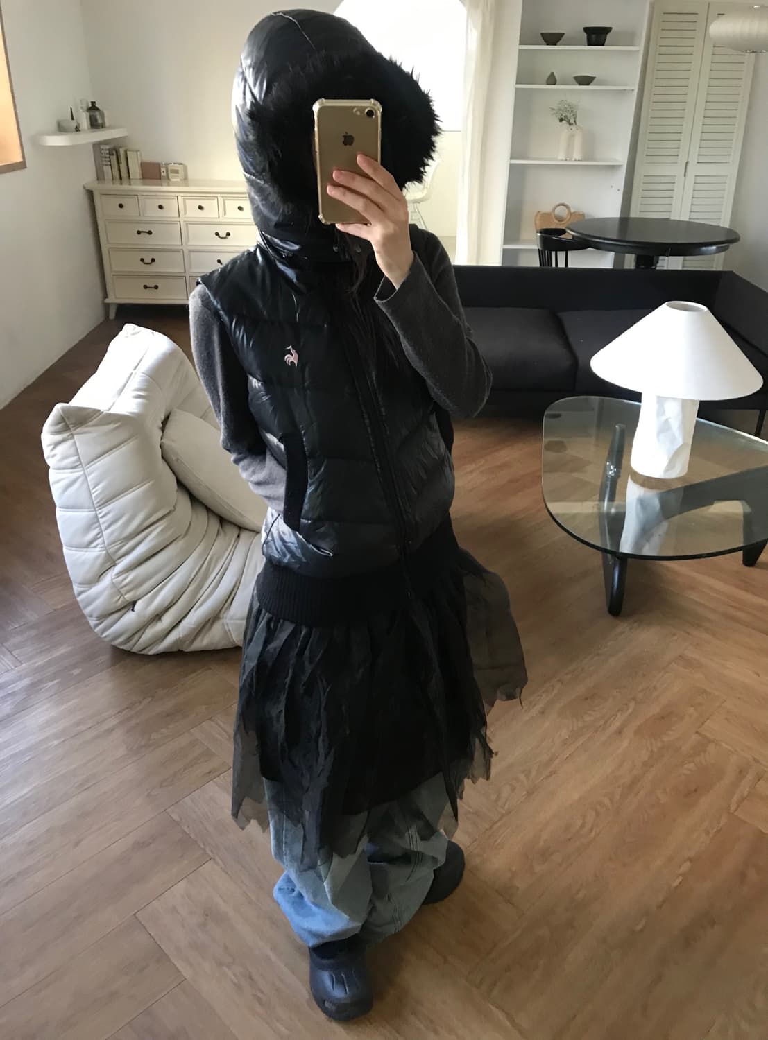 vintage sheer skirt 상품이미지5