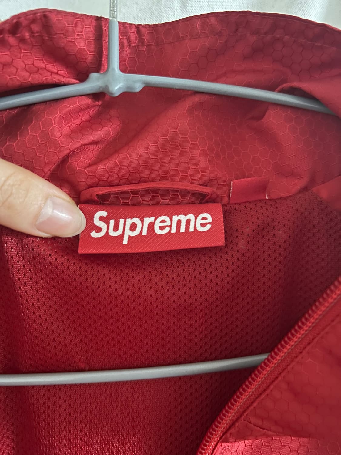 슈프림 리플렉티브 파이핑 풀오버 레드 L 상품이미지4