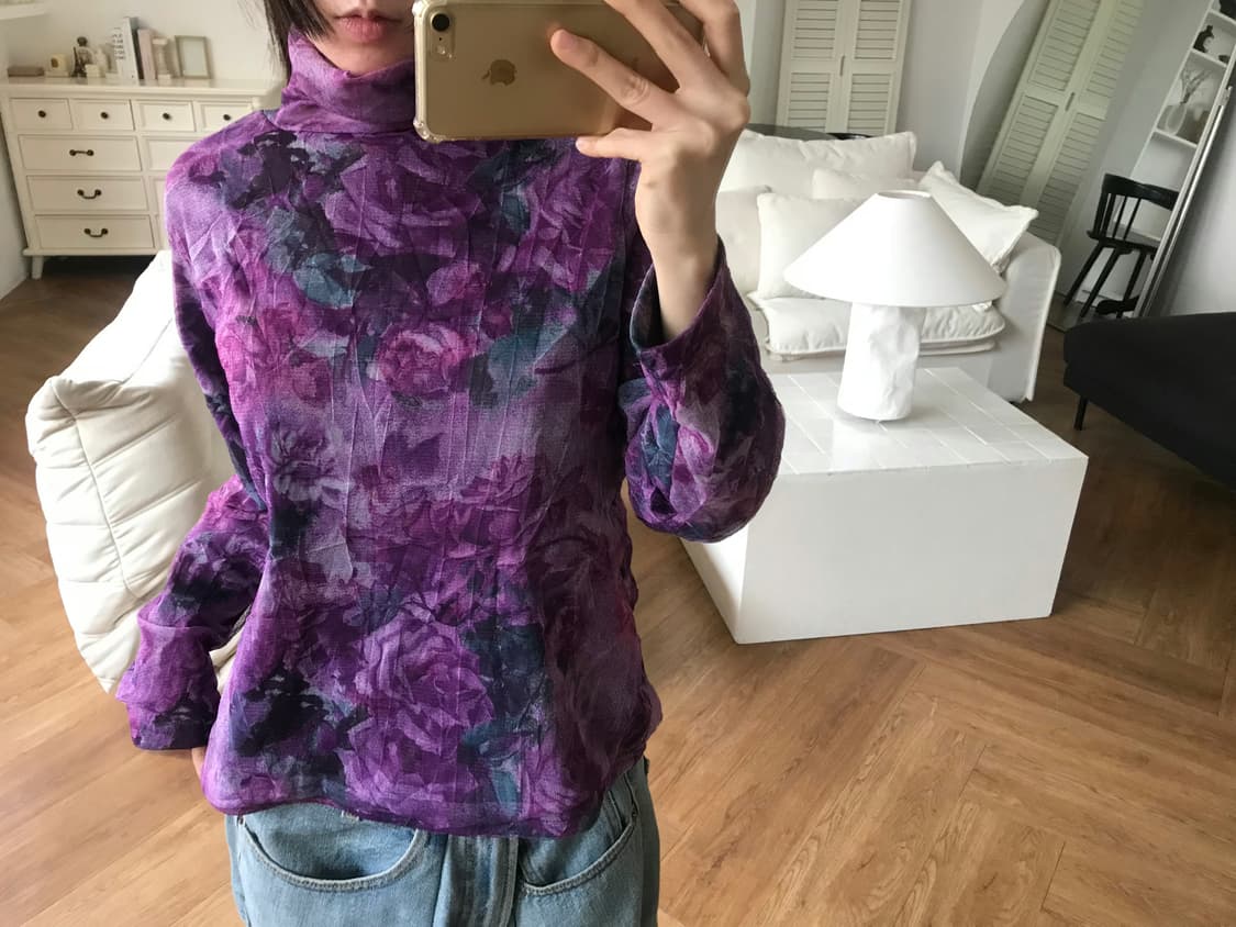 vintage pattern top 상품이미지3