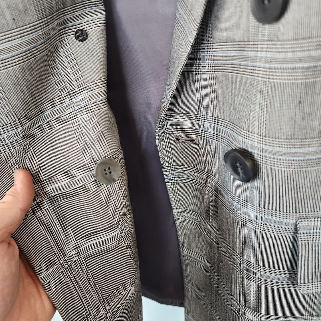 A+G 체크 더블 버튼 자켓 상품이미지2