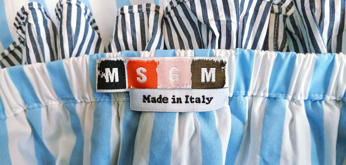 MSGM 입체 러플 오프숄더 스트라이프 셔츠 (Made in Italy) 상품이미지4