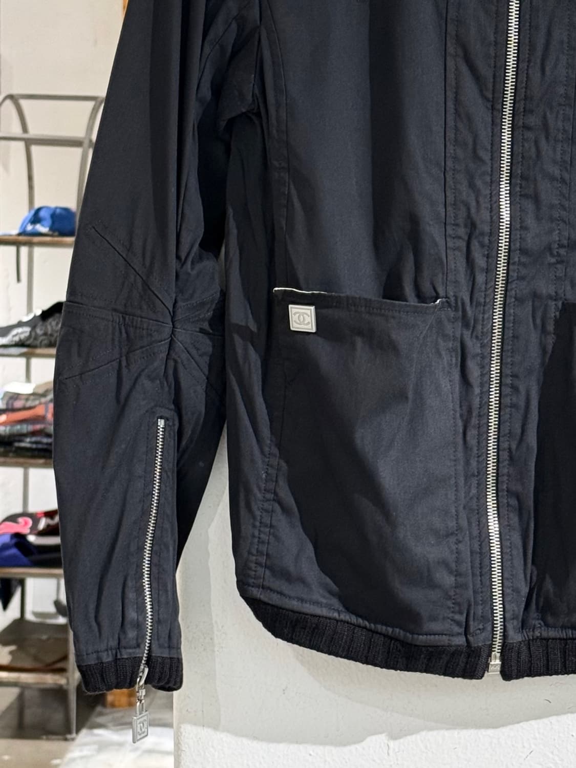 샤넬 스포츠 03aw 블랙 코튼 블루종 자켓 상품이미지4