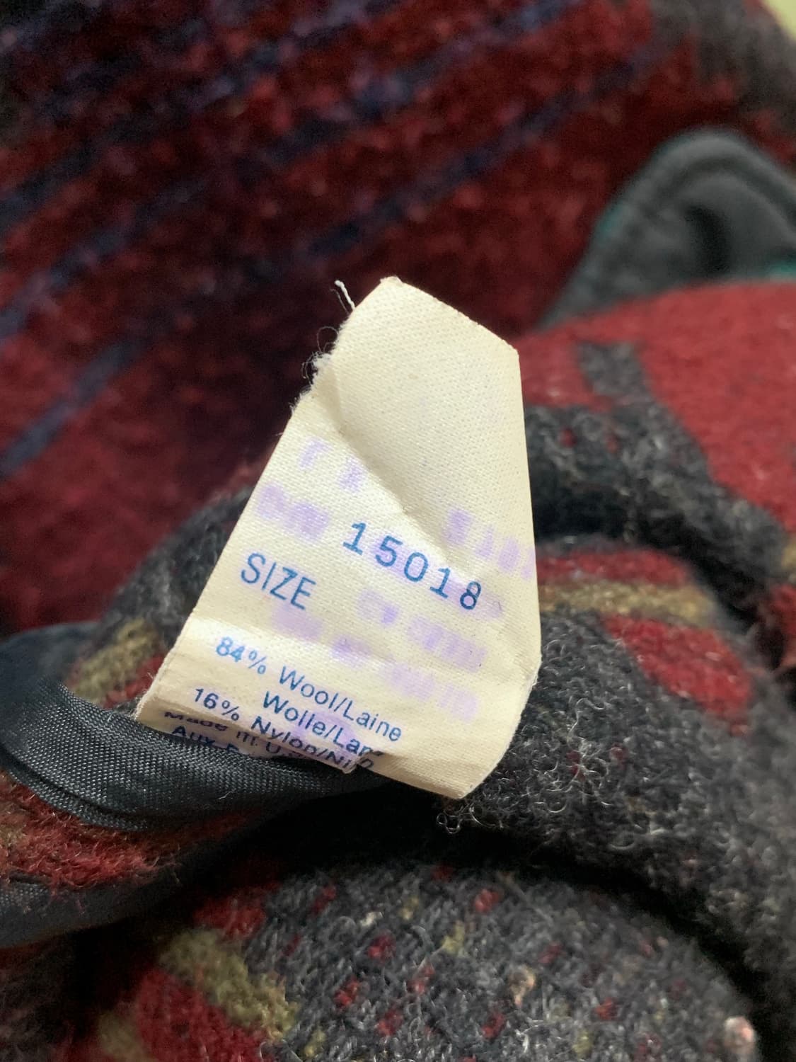 80s 울리치 네이티브 패턴 울 블랭킷 자켓 상품이미지7