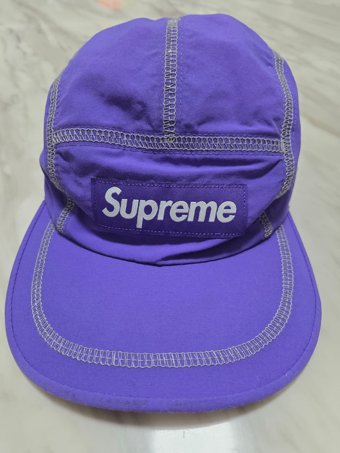 슈프림 리플렉티브 스티치 퍼플 캠프캡 상품이미지1