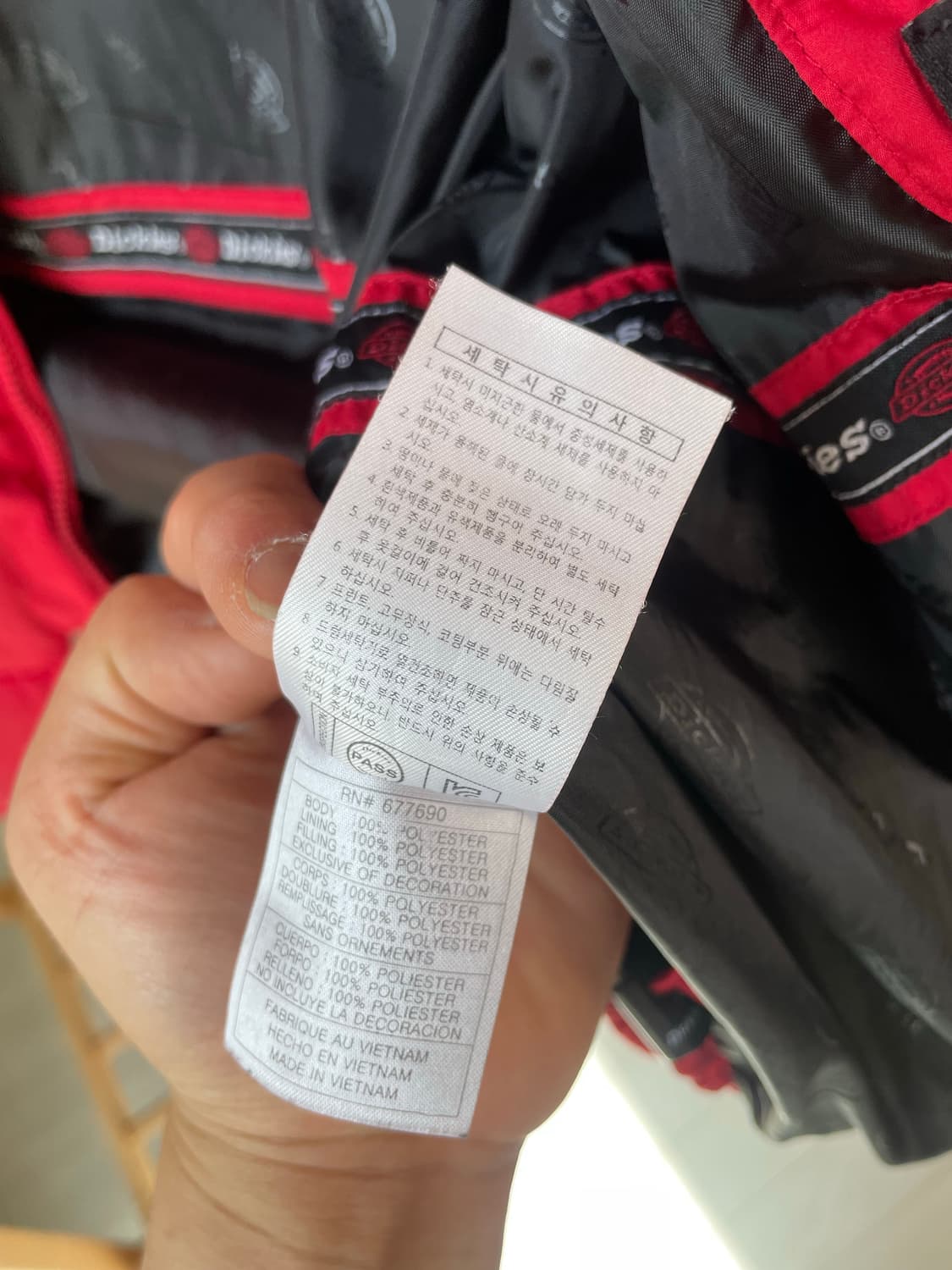 Dickies(디키즈) 레드 패딩 베스트 상품이미지5