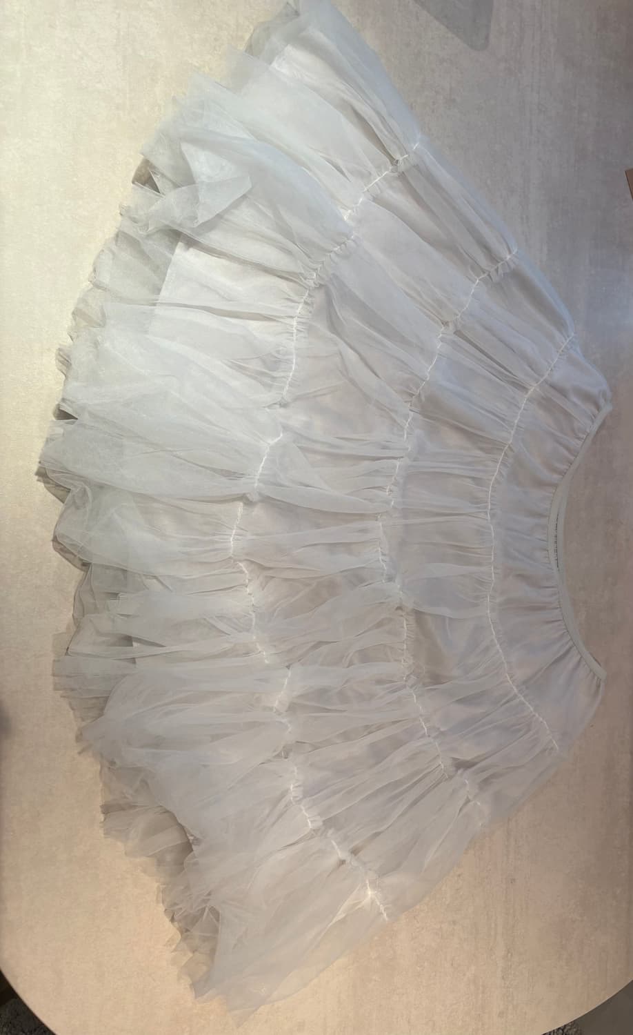 EGGKA 튤 미디 스커트 S(off-white) 상품이미지4