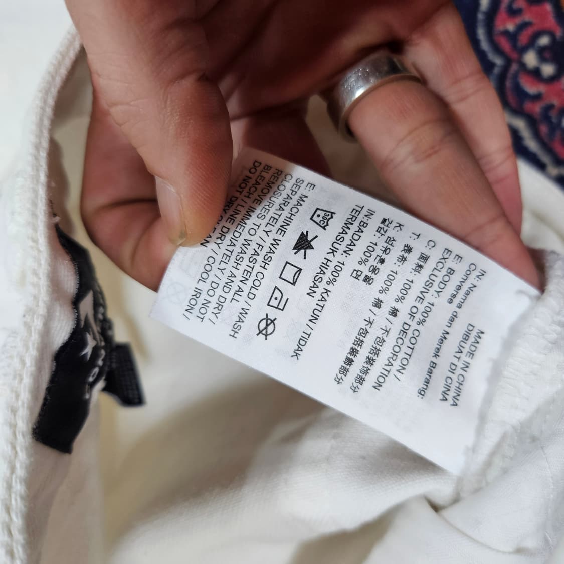 컨버스(Converse) 세미와이드 화이트 데님팬츠 27size 상품이미지7