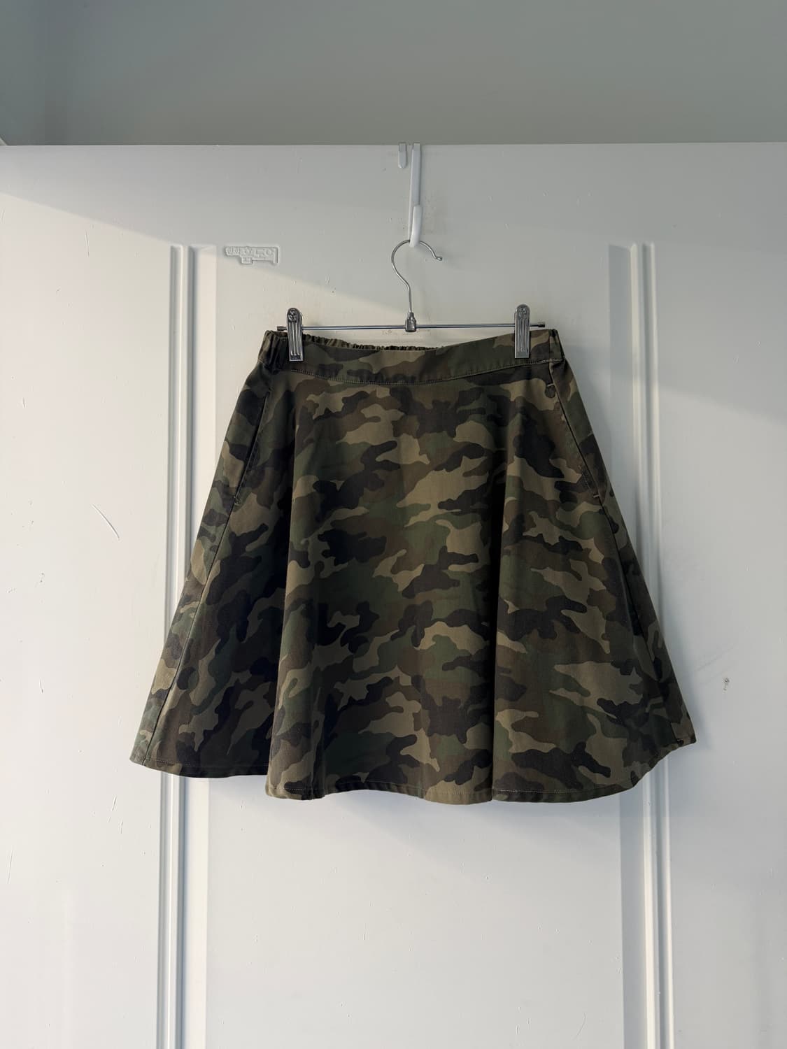 일본빈티지 우드랜드 카모 미디스커트 상품이미지6