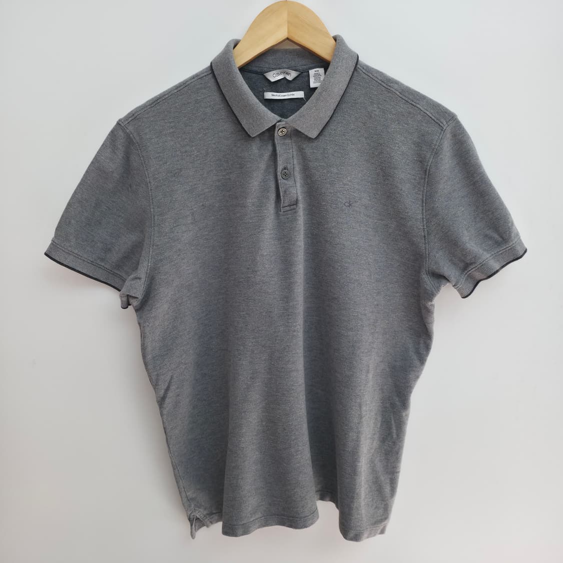 [M] 캘빈클라인 그레이 반팔 카라티 상품이미지1