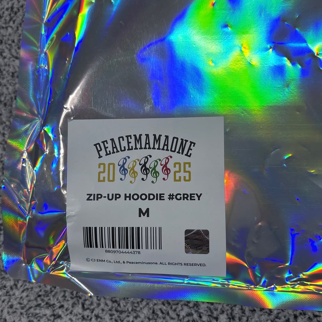 피스마이너스원 x MAMA 콜라보 후드집업 그레이/블랙 상품이미지4