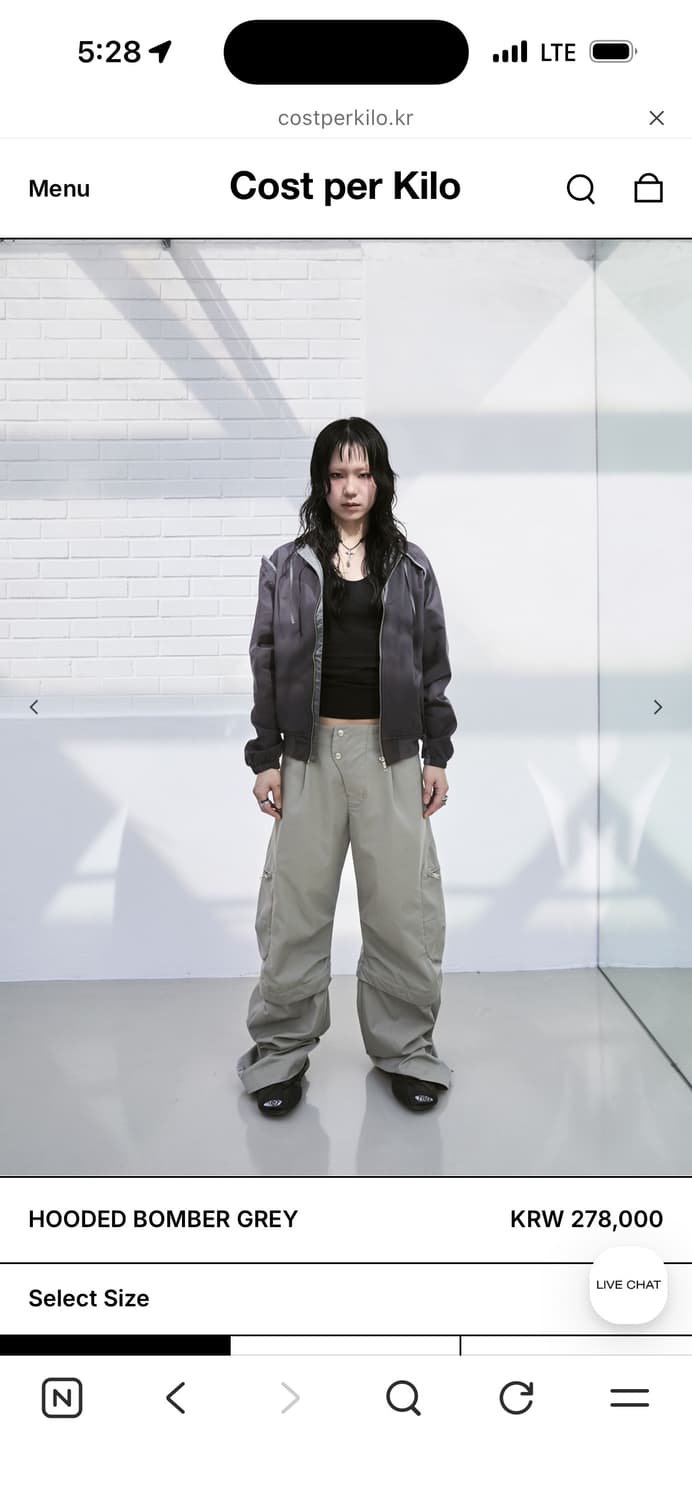 HOODED BOMBER GREY 상품이미지3