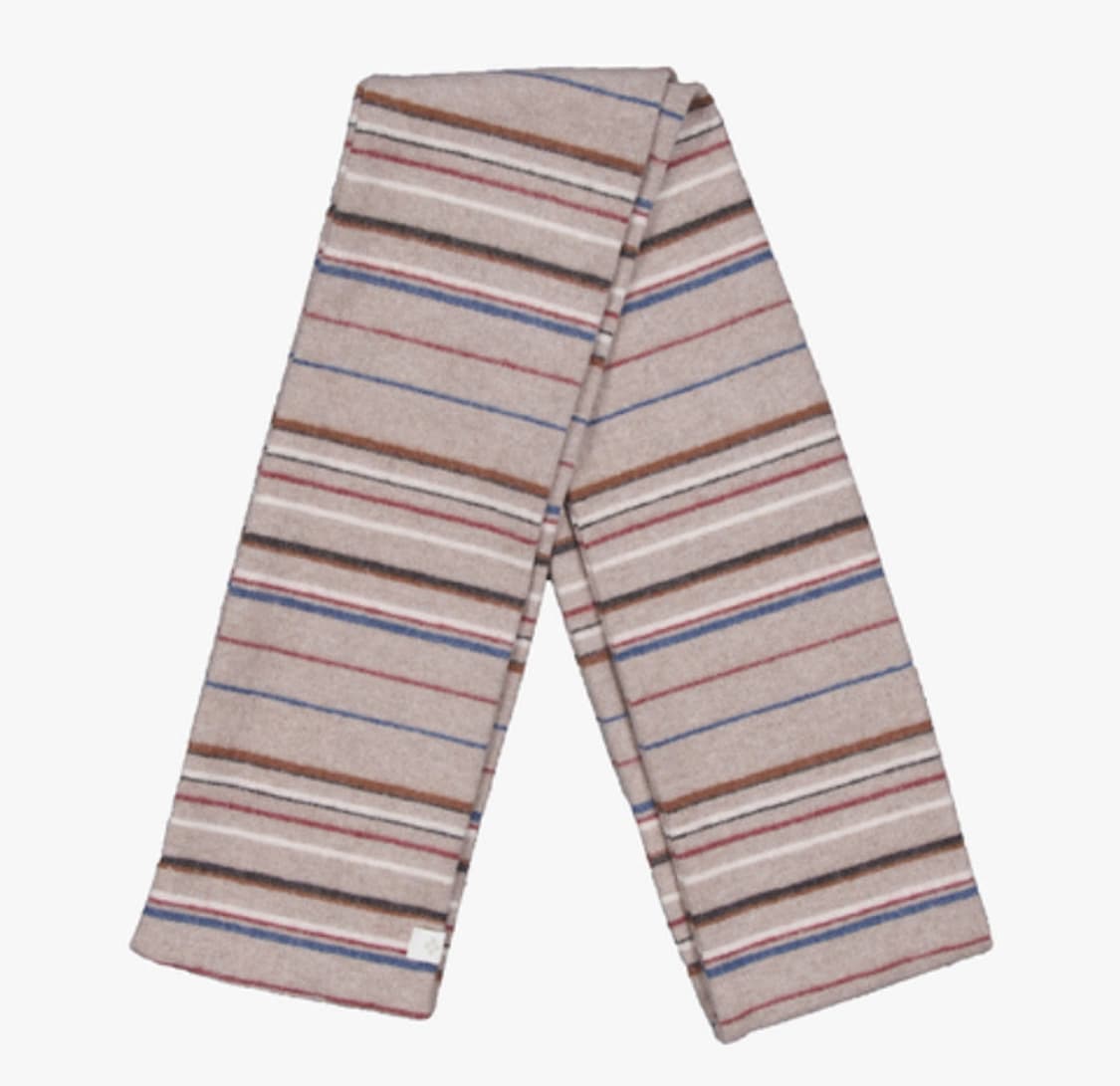 키마우라 멀티 스트라이프 머플러 (베이지) 상품이미지1