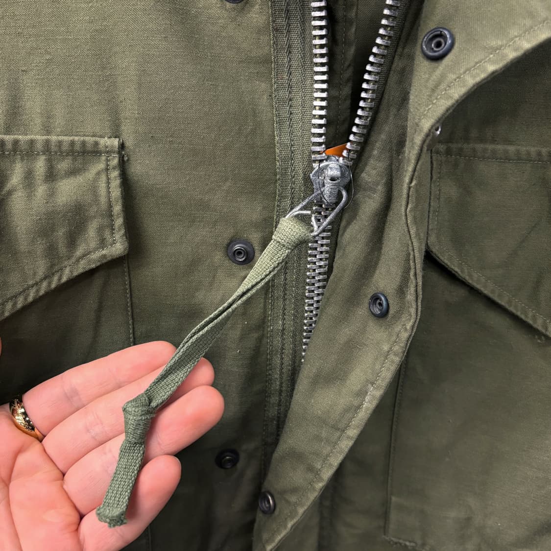 70s 오리지날 미군 M-65 필드자켓 사파리 퍼티그 자켓 N482 상품이미지8