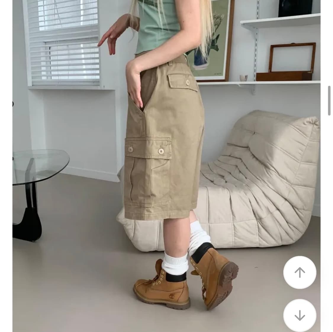 카멜 빈지 카코 버뮤다 팬츠(모디무드)/베이지  상품이미지4