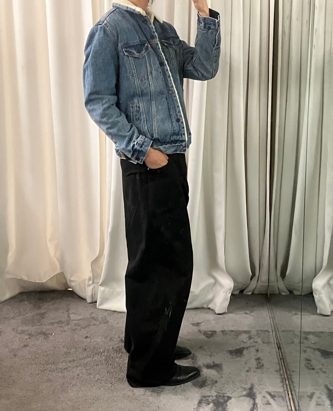 리바이스 쉐르파 데님 트러커 자켓 M 상품이미지7