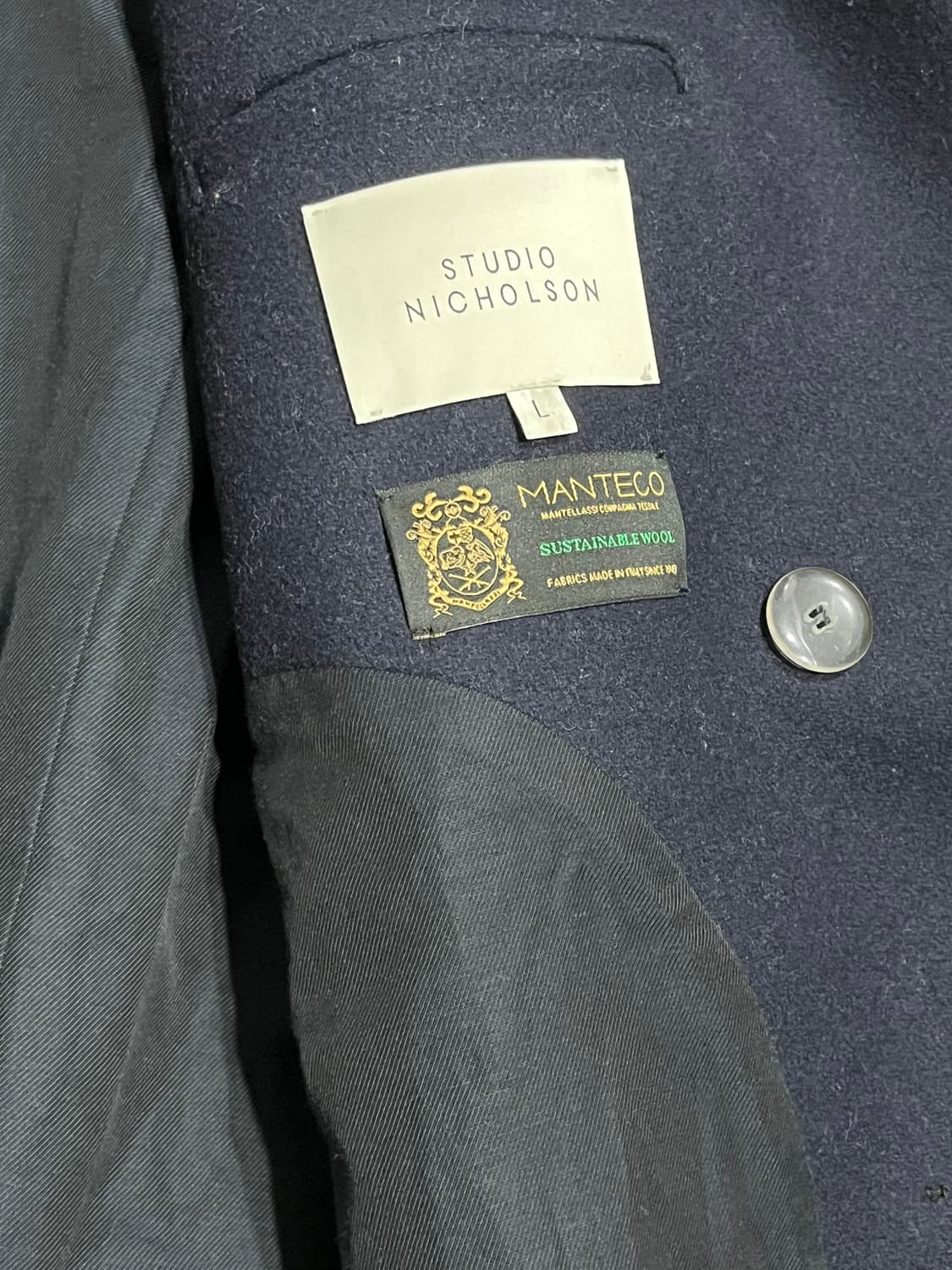 스튜디오니콜슨 피코트 남색 L사이즈 팝니다 상품이미지3