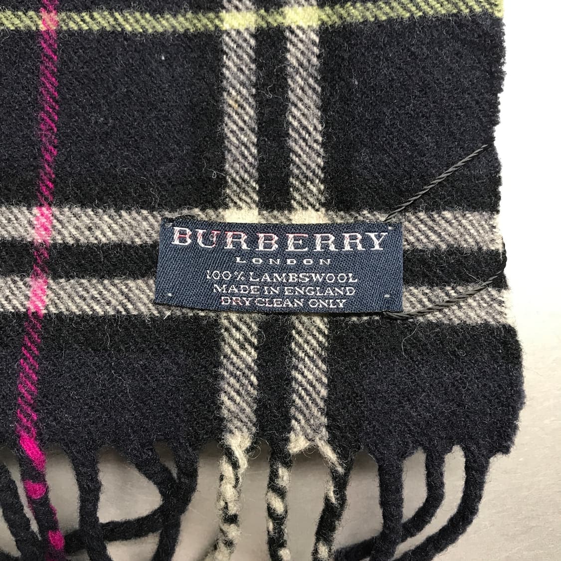버버리 정품 램스울 머플러 네이비 상품이미지5