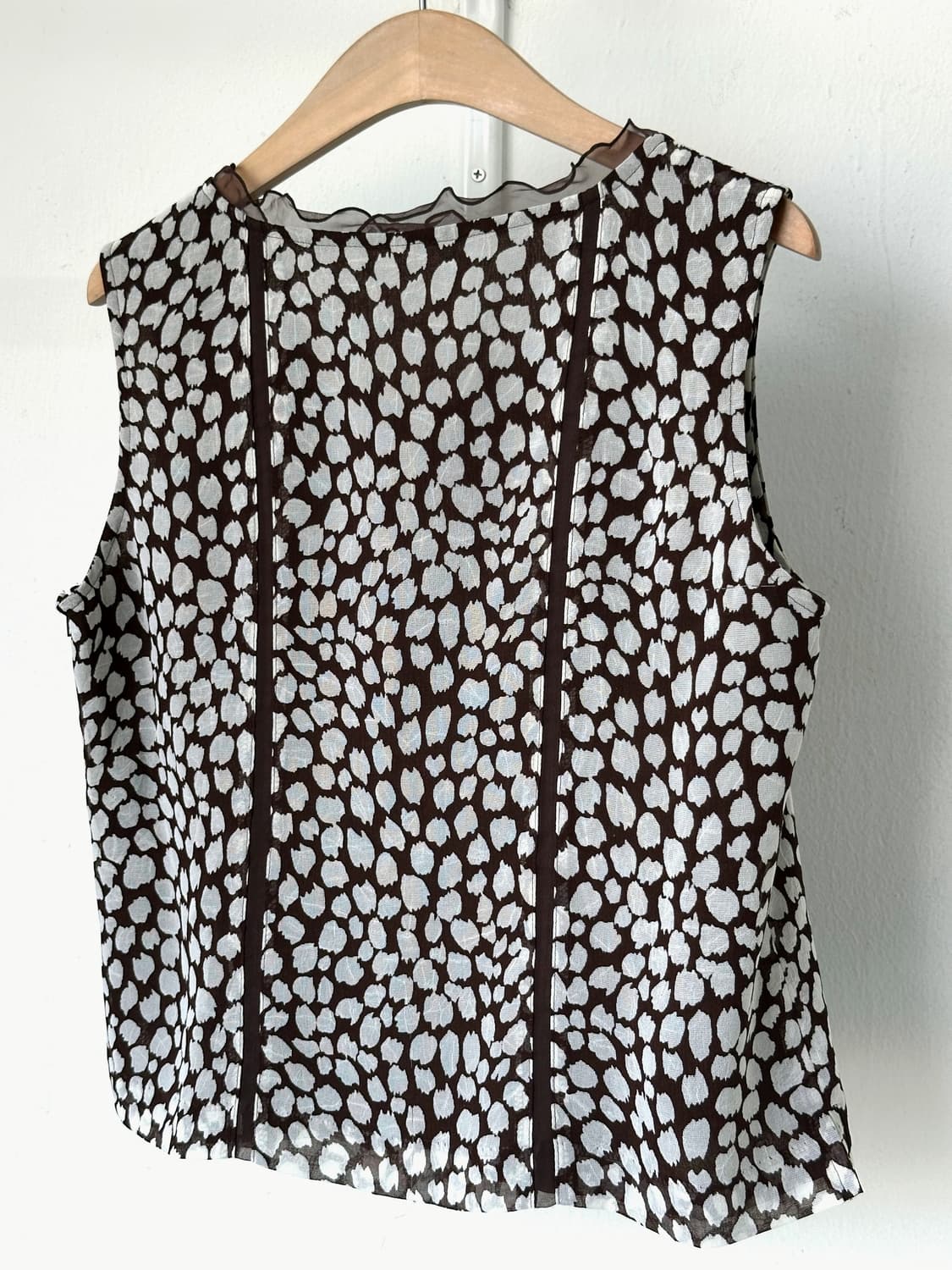 High count poly design sleeveless top 상품이미지5
