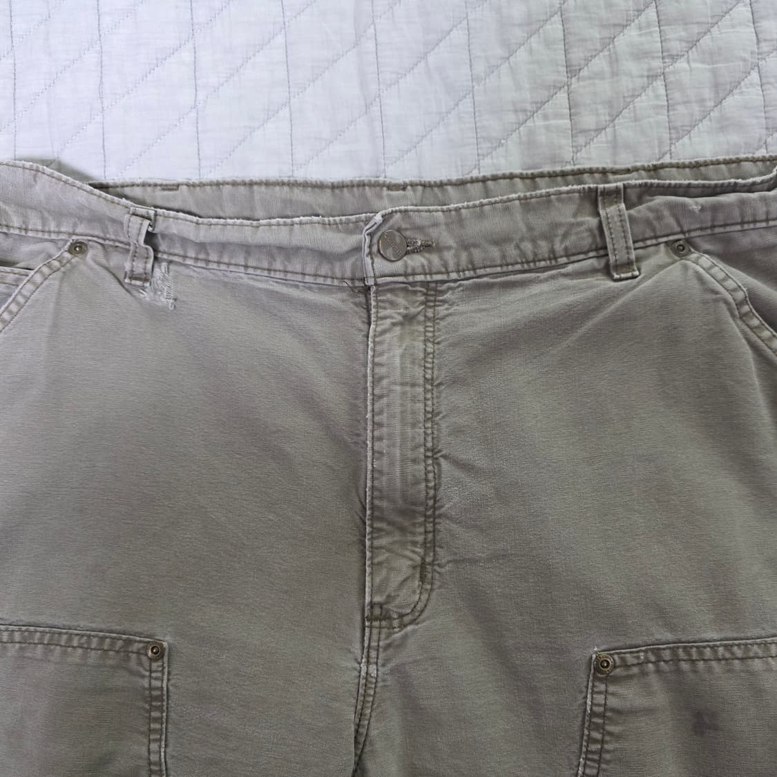 [38X32] 칼하트 더블니 B195LBR 워크팬츠 MOS 페이드 상품이미지4