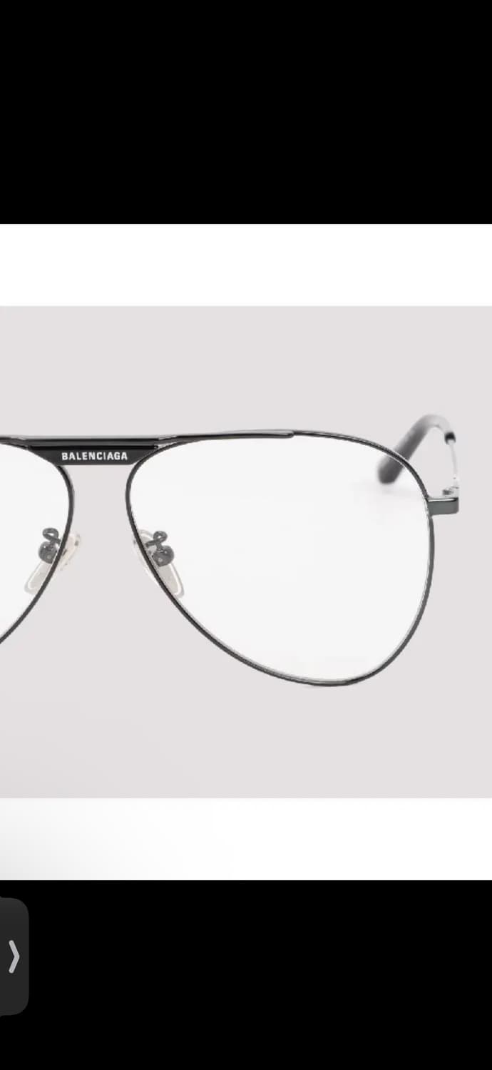 발렌시아가 에이비에이터 로고안경 블랙 상품이미지3