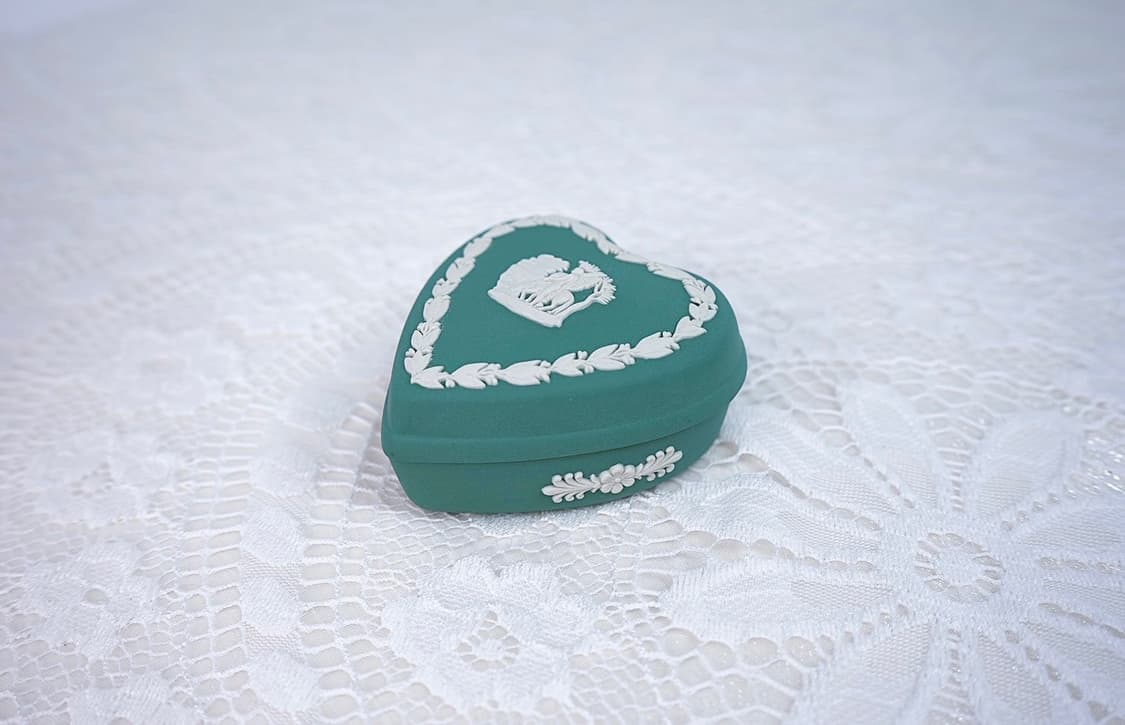 [영국앤틱] 웨지우드 제스퍼웨어 하트 트링켓박스 주얼리함_틸그린 상품이미지3