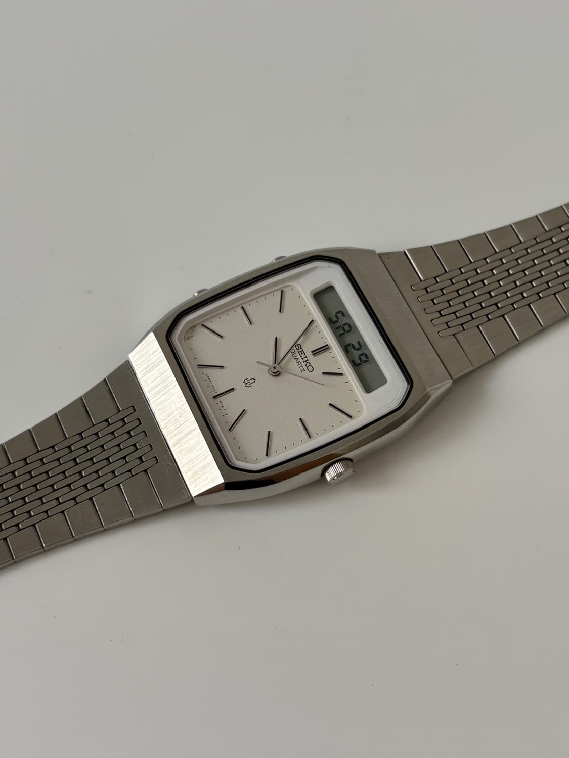 1980s Silver Square Ana-Digi Quartz 상품이미지4