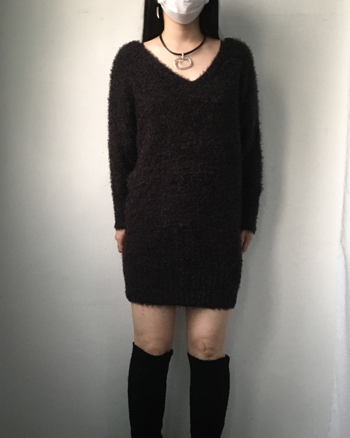 Lace up point fluffy onepiece 상품이미지6