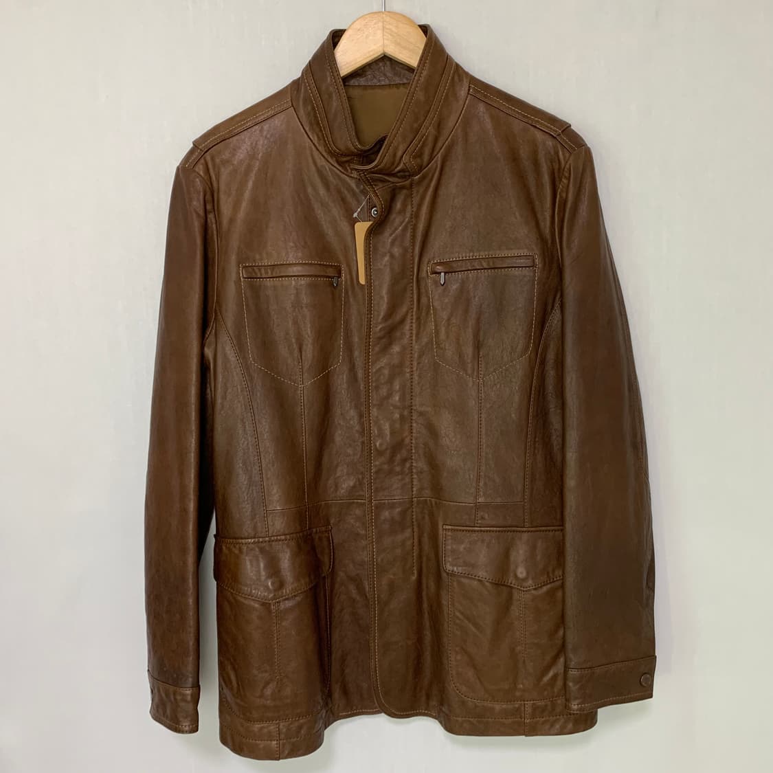 빈티지 리얼레더 양가죽 자켓 브라운 남성 상품이미지2