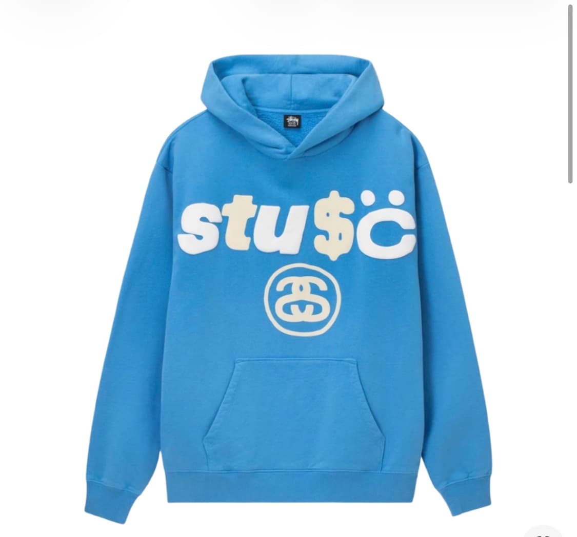 스투시 CPFM 8볼 피그먼트 다이드 후드 블루 상품이미지1