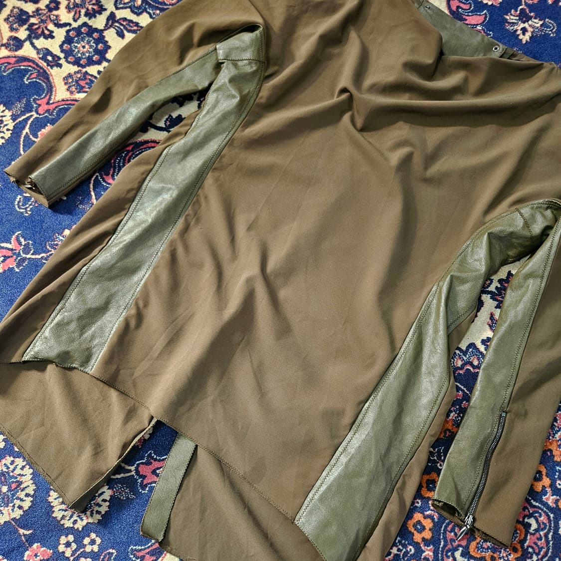 랑방 컬렉션(Lanvin) 카키 양가죽 레이어드 블라우스 상품이미지6