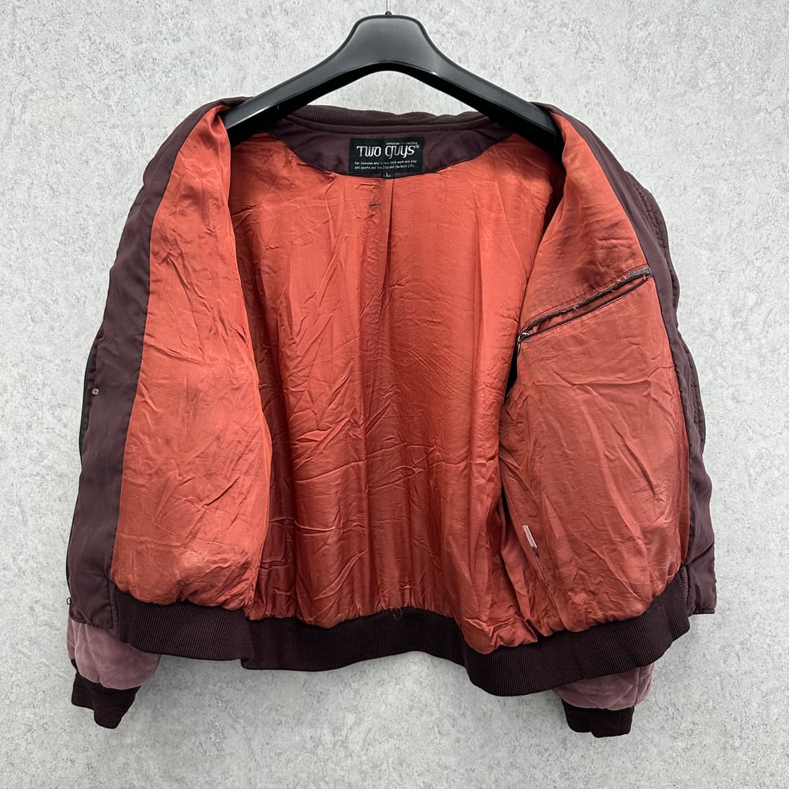 100 인디핑크 남자 루즈핏 누빔 항공점퍼 상품이미지3