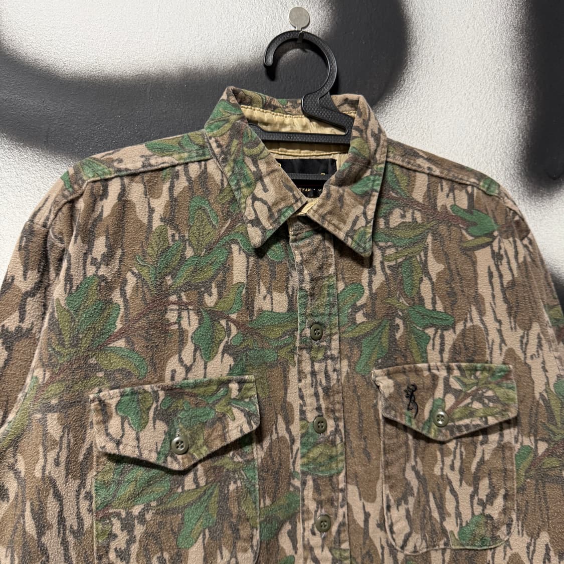 Browning USA 정글 카모 패턴 코튼 긴팔 셔츠 상품이미지3