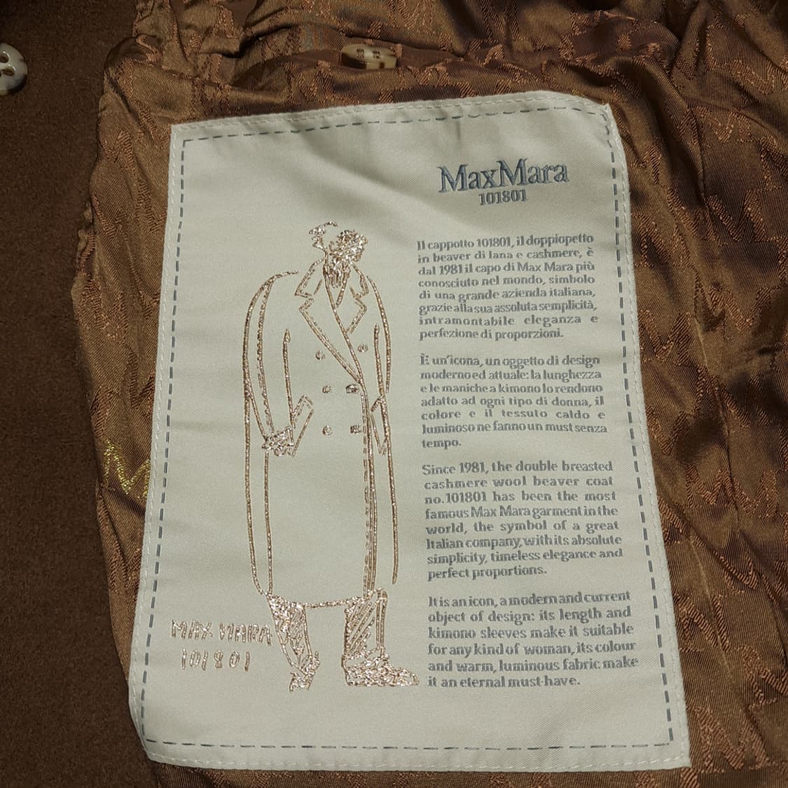 CN987W L 막스마라 101801 아이코닉 캐시미어 버진울 코트 상품이미지5
