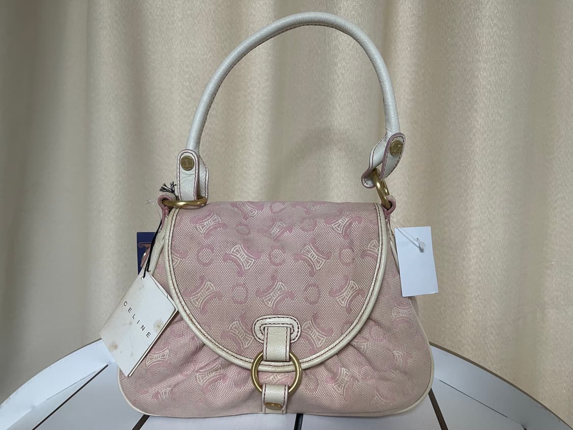 셀린느 빈티지 핑크 데님 백 트리오페 숄더백 상품이미지3