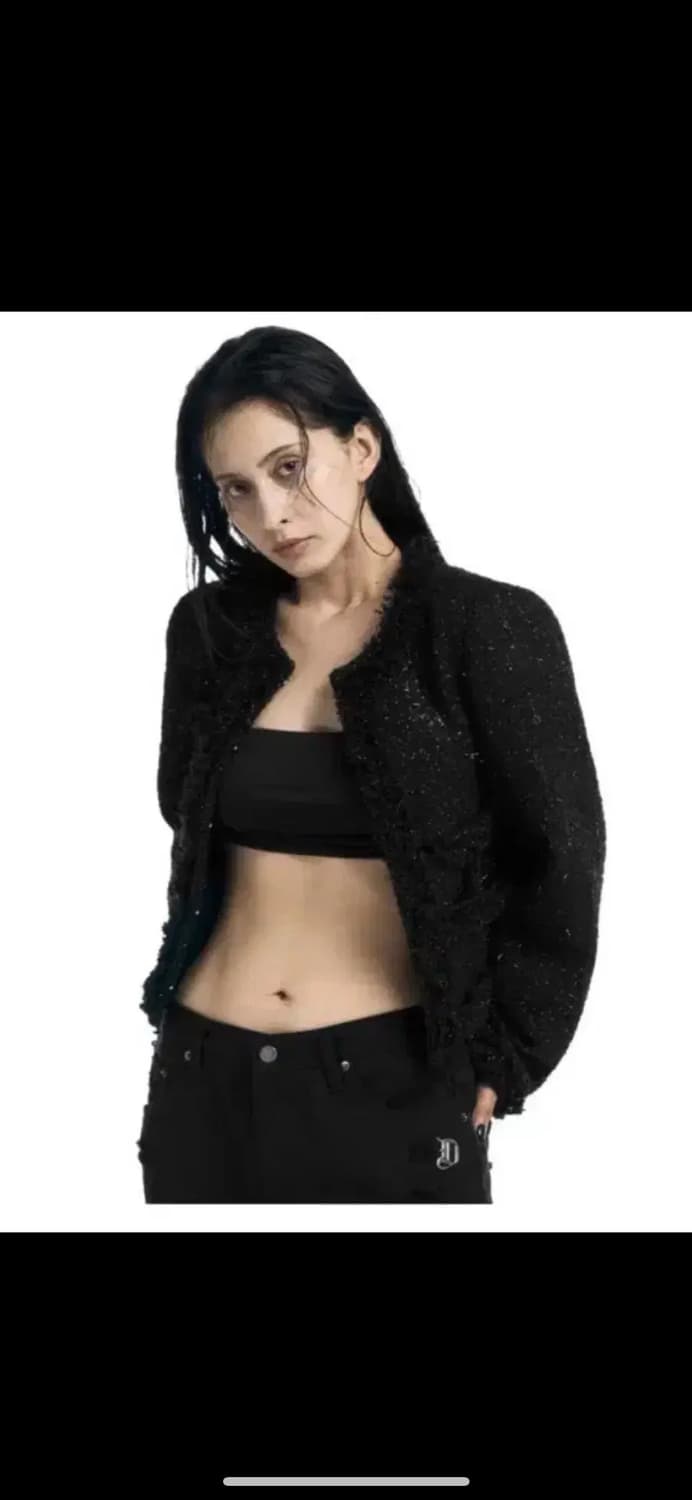 새상품) 오도어 트위드 자켓 블랙 상품이미지1