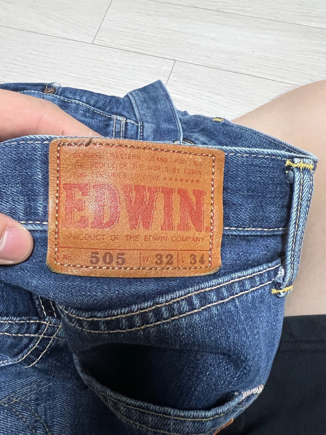 에드윈 505 셀비지 워싱 데님 팬츠 상품이미지3