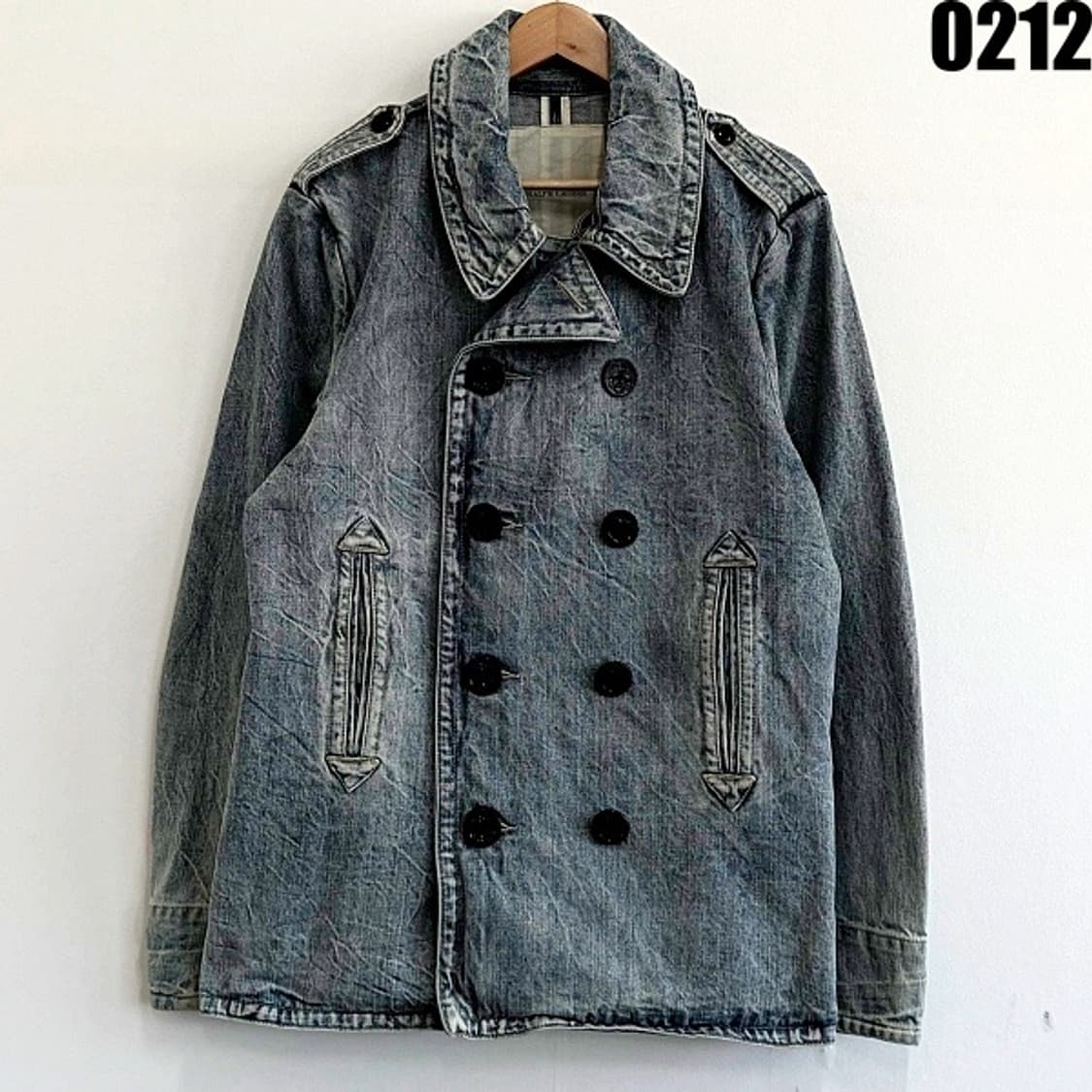 데님앤서플라이 랄프로렌 더블 브레스티드 데님 피코트 L 0212 상품이미지1