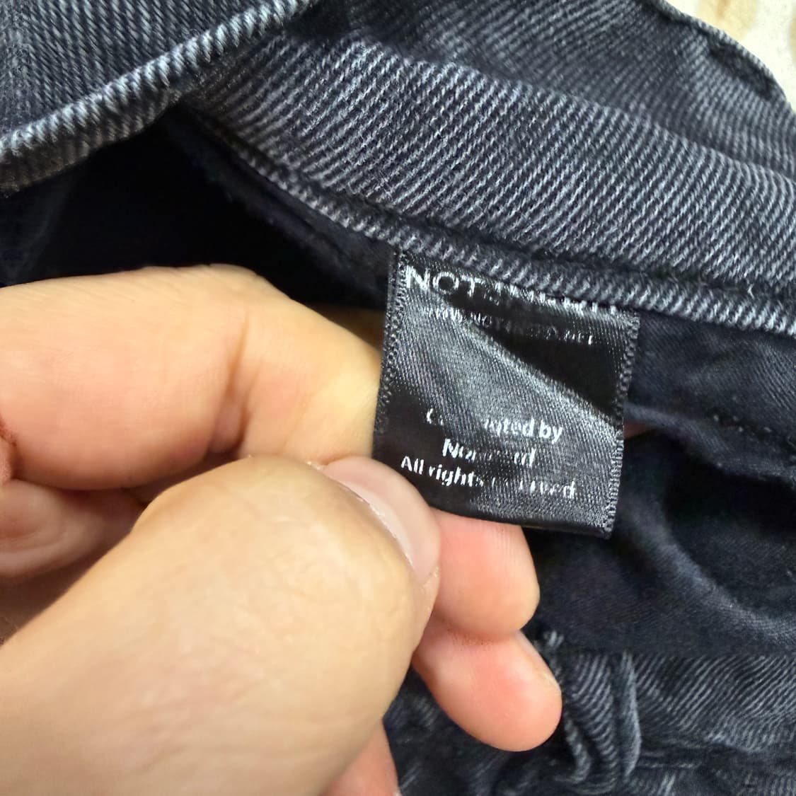 (M)낫포너드 NOT4NERD 흑청 와이드 밴딩 데님팬츠 상품이미지3