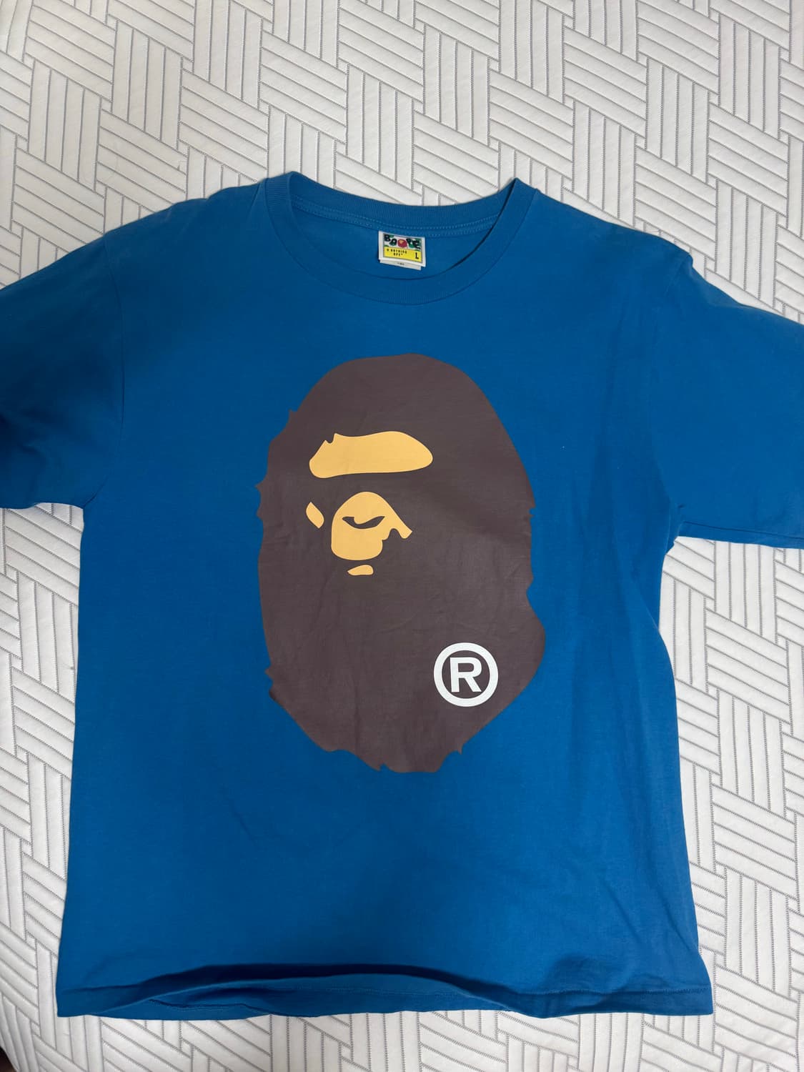 베이프 반팔 L big ape head tee blue 상품이미지1